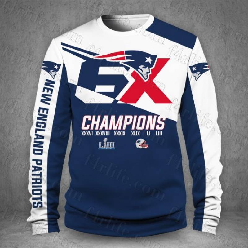 Men / Women New Design New England Patriots Super Bowl Champions 3D Sweatshirt, Sweatshirt for Patriots Fans