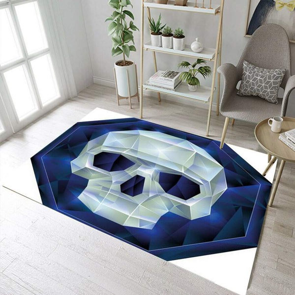 Geometric Halloween Skull Rug RCDD81F22125