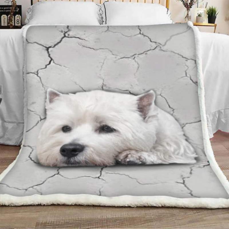 Westie Dog Sherpa Blanket JR1601 70O50