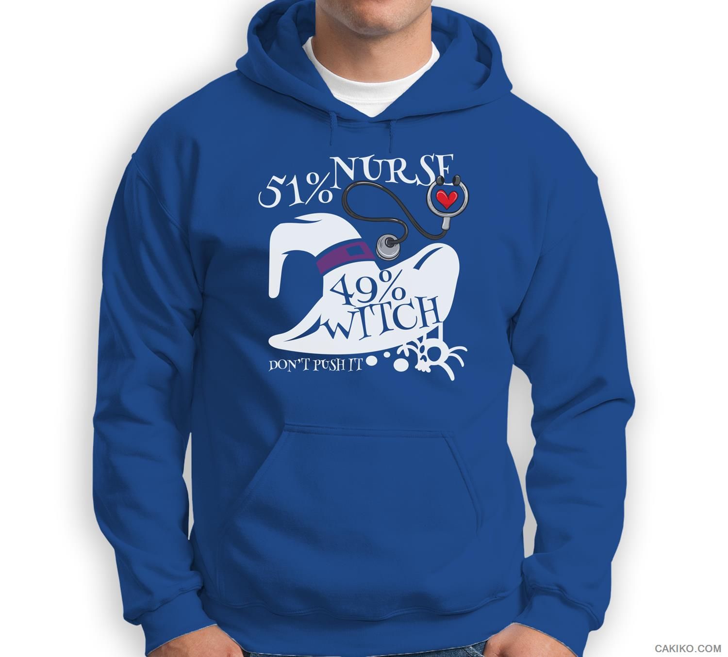 51% Nurse 49% Witch Funny Halloween Speelbind Nurse Sweatshirt & Hoodie