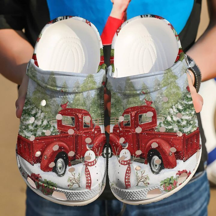 Christmas Red Truck Classic Clogs Shoes