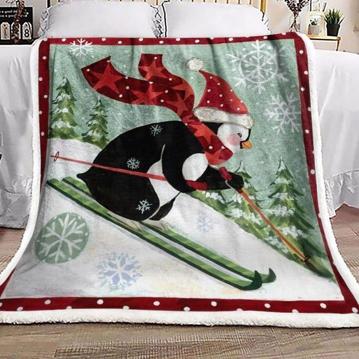 Christmas Penguin Fleece Blanket NOAIEVNJD