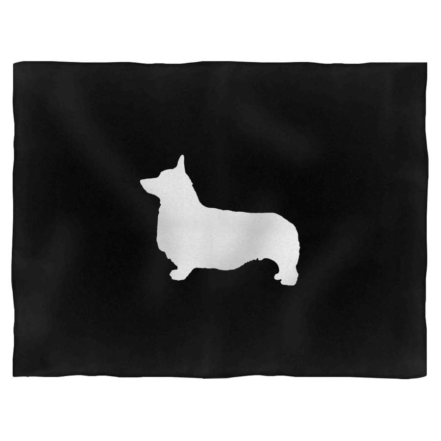 Welsh Corgi Silhouette Animal Pet Dog Blanket