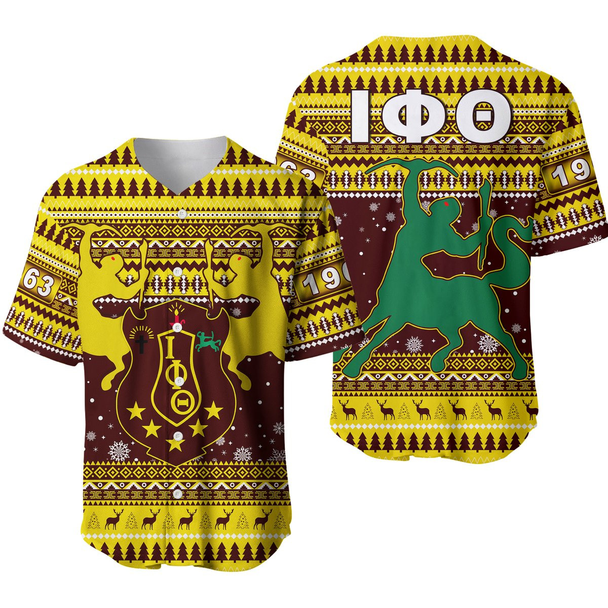 Getteestore Baseball Jersey – Iota Phi Theta African Pattern Christmas Baseball Jerseys A31