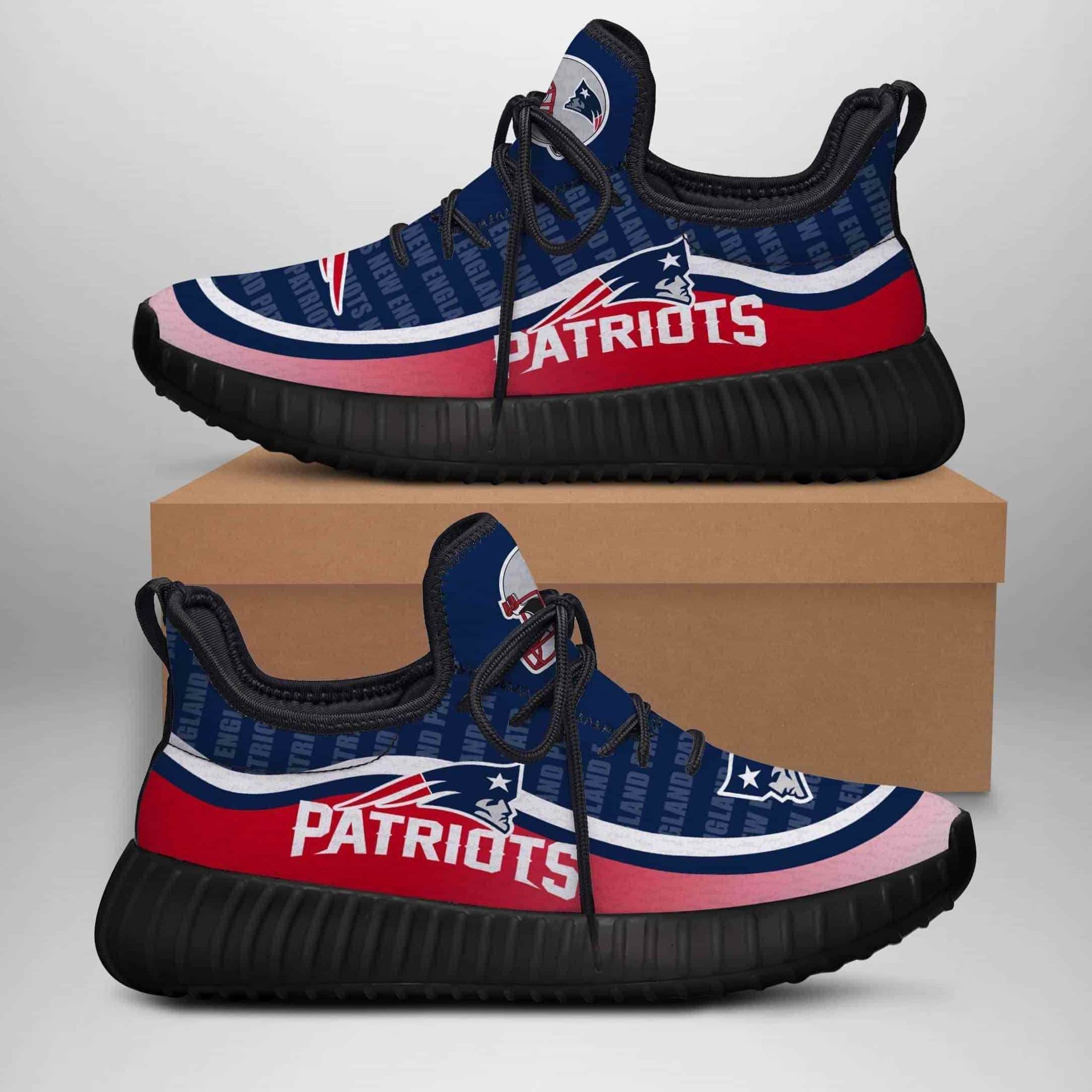 New England Patriots Yeezy Boost Shoes Sport Sneakers