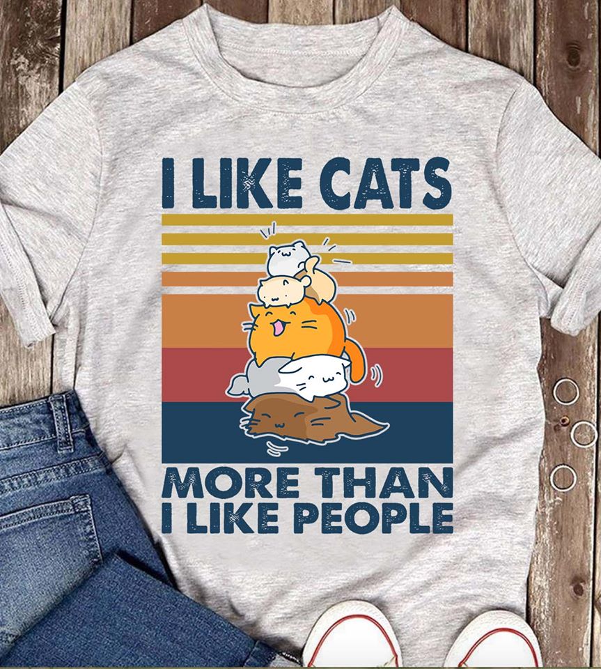 I Like Cats More Than I Like People Standard Men T-shirt