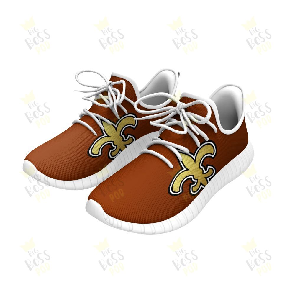 New Orleans Saints Orange Gold Color Gradient Logo Gift For Saints Fans Sport Running Sneakers Shoes