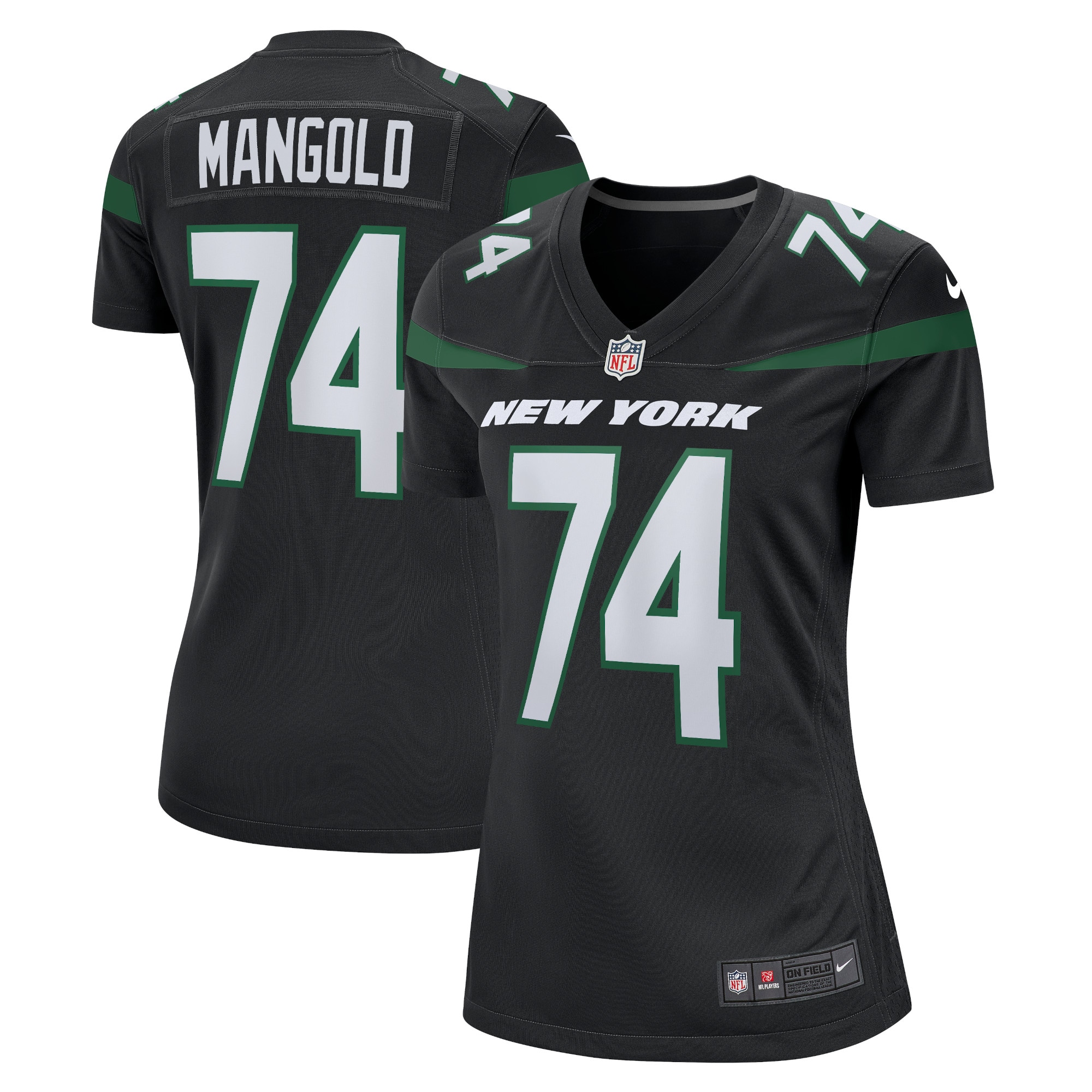 Women’s New York Jets Nick Mangold Black Retired Player Jersey