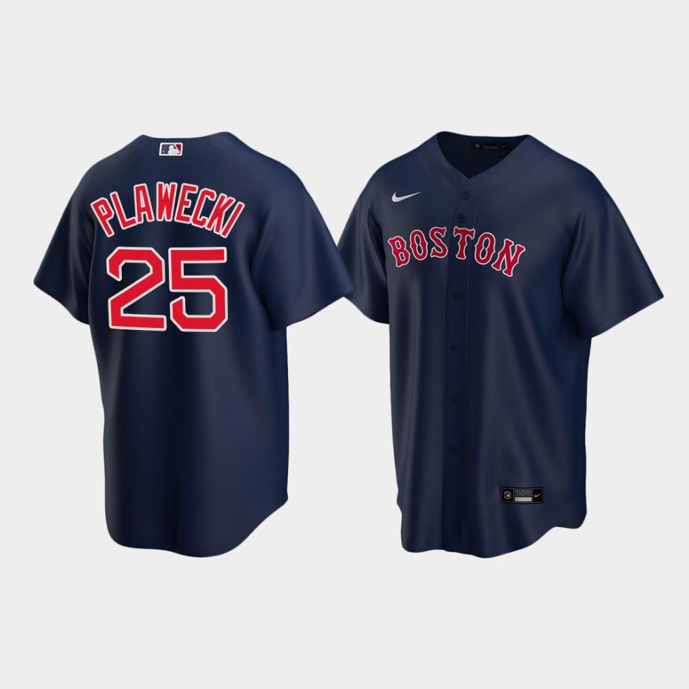 Youth Boston Red Sox 25 Kevin Plawecki Alternate Navy Jersey