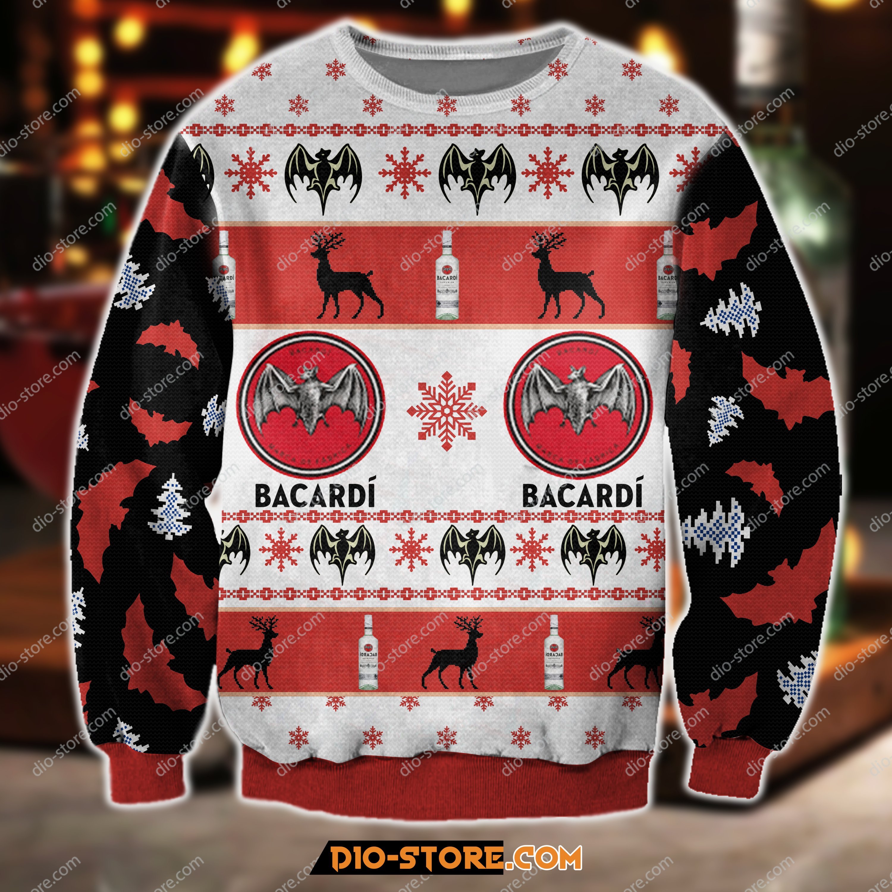 Bacardi Wine Knitting Pattern 3D Print Ugly Sweater Hoodie All Over Printed Cint10386