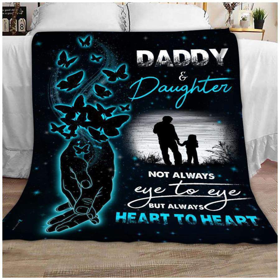 Butterfly Blanket Daddy And Daughter Always Heart To Heart