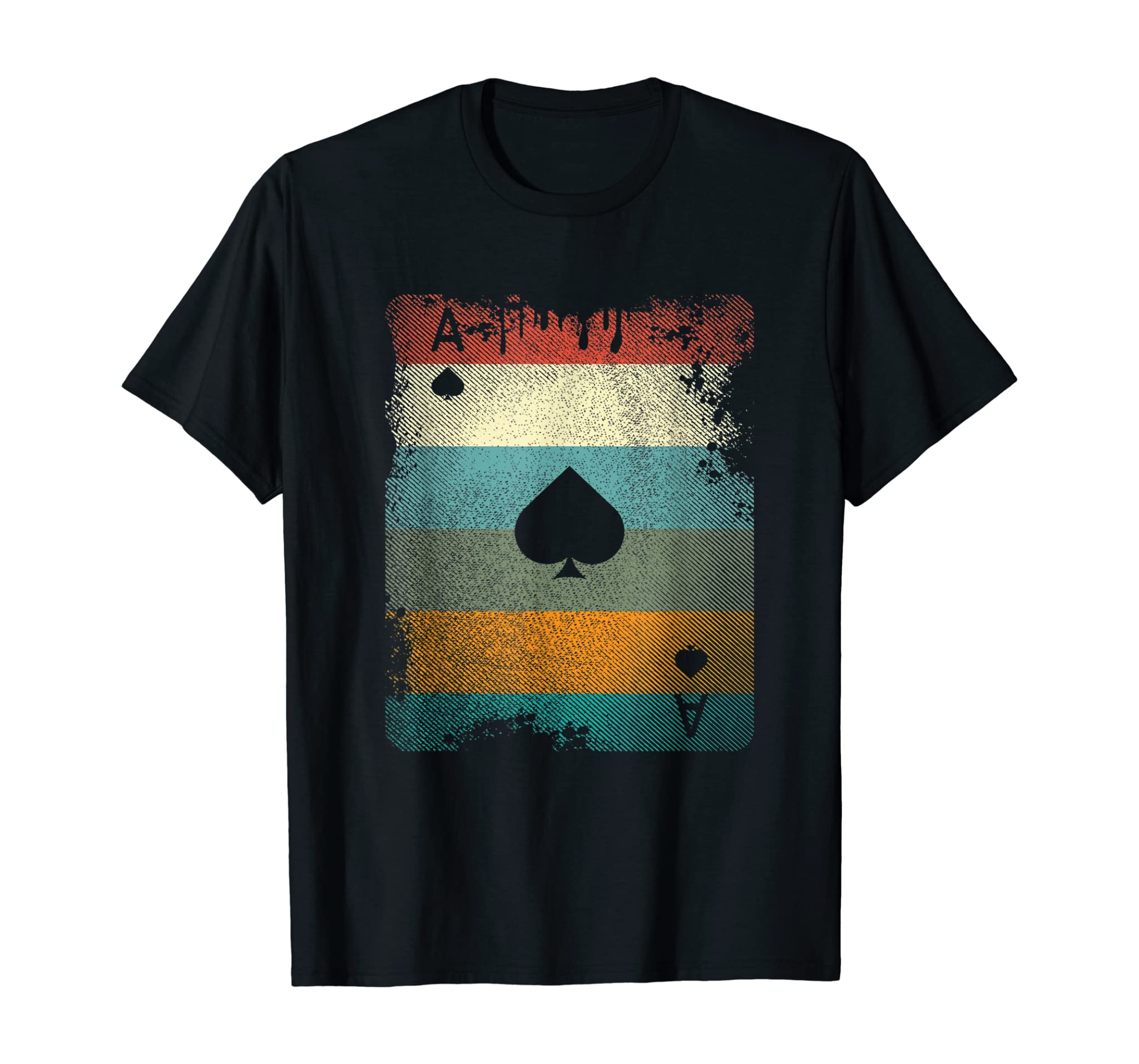 Vintage Poker Ace Of Spades TShirt Retro Cards Shirt Gift