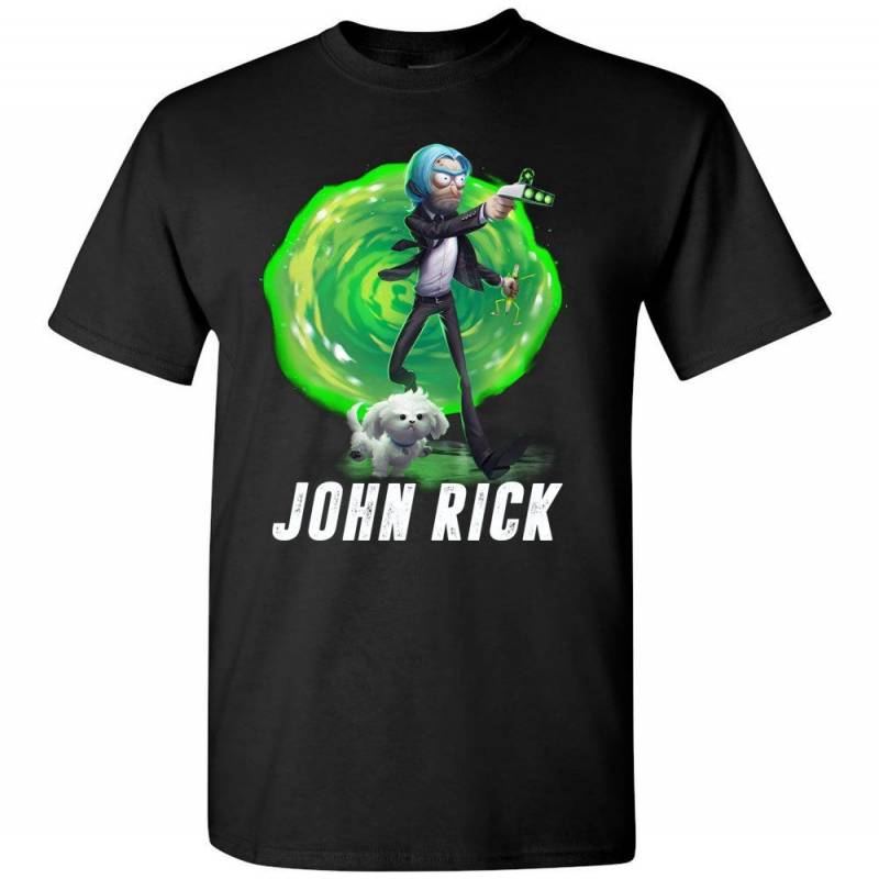 John Rick And Lawnmower Dog John Wck And Rick Parody Fans Funny Shirts ...