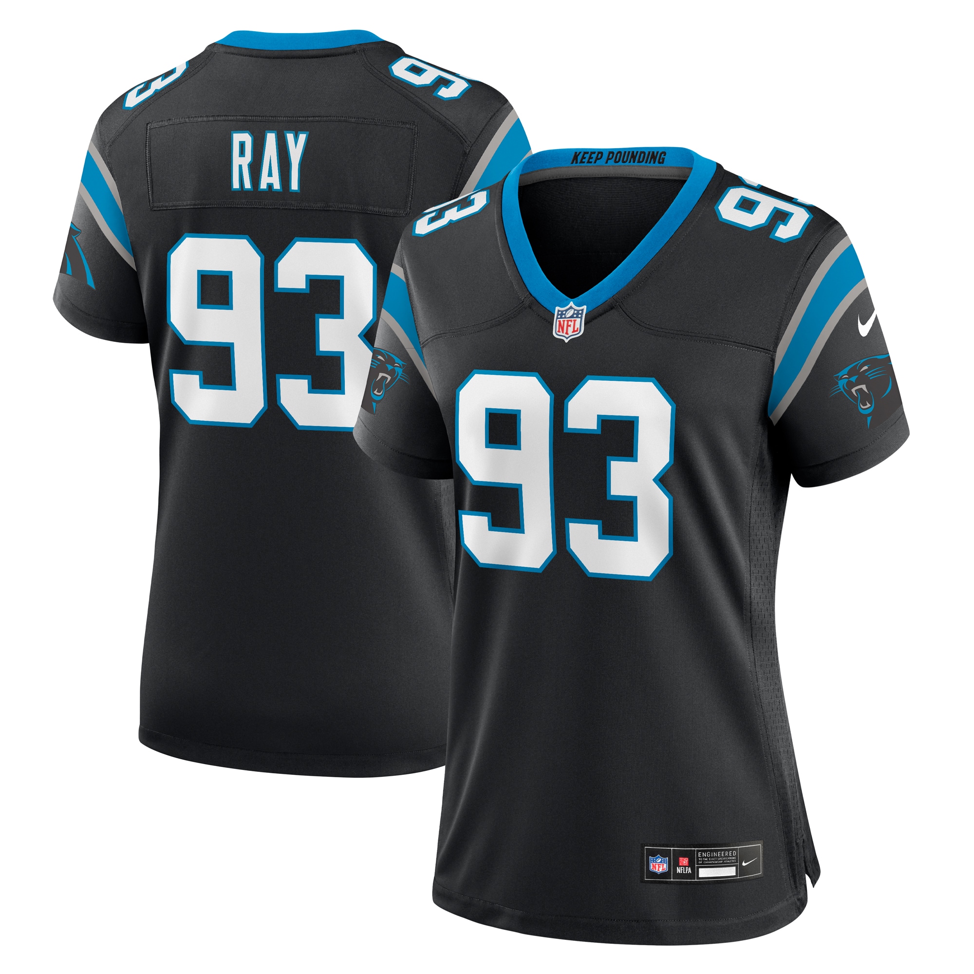 LaBryan Ray Carolina Panthers Women's Team Game Jersey – Black