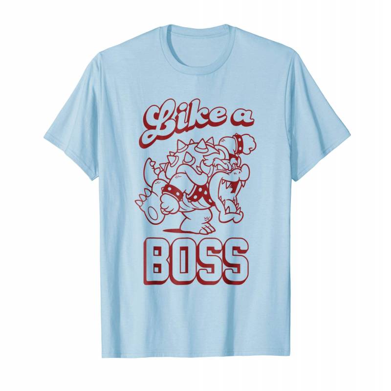 Super Mario Bowser Like A Boss Koopa King Graphic T-shirt