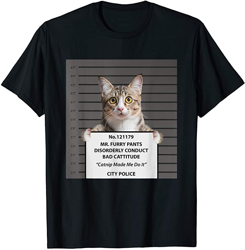 Catnip Cat Gift Bad Cattitude Funny Cat Lover Kitten T-Shirt