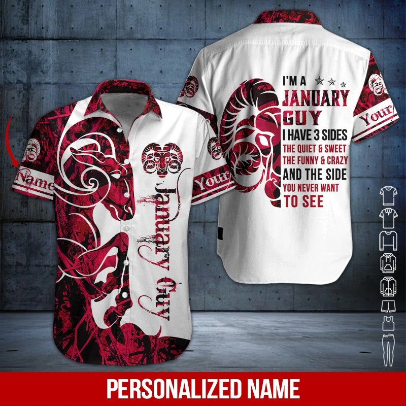 January Guy Custom Name Hawaii Shirt For Men Women Adult Ha76875