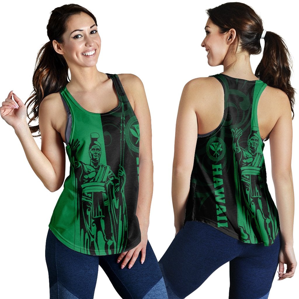 Hawaiian King Polynesian Racerback Tank Lawla Style Green Ha48556