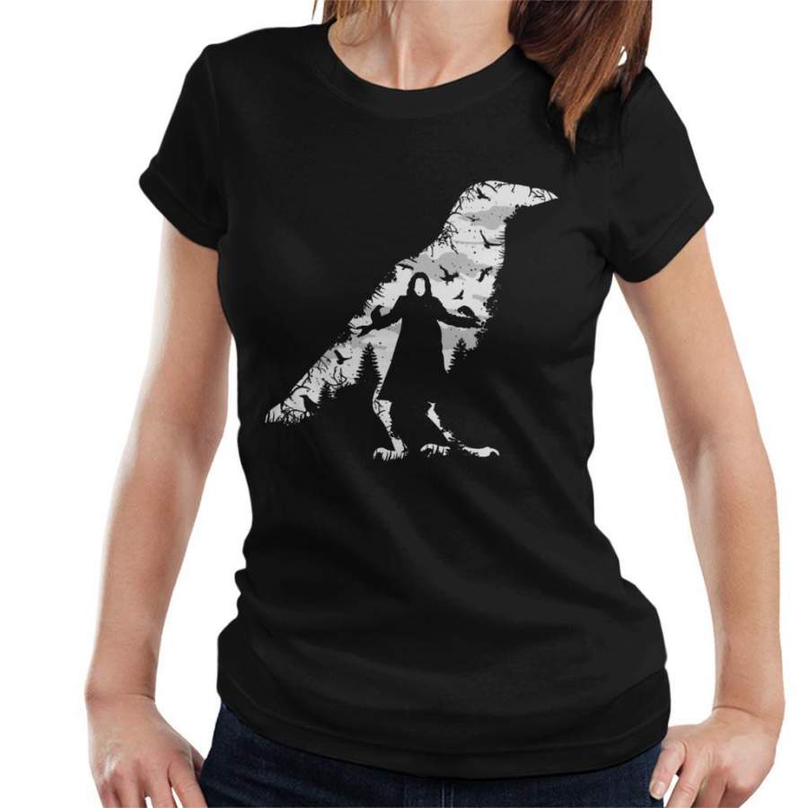 Crow Night Sky Collage Women’s T-Shirt