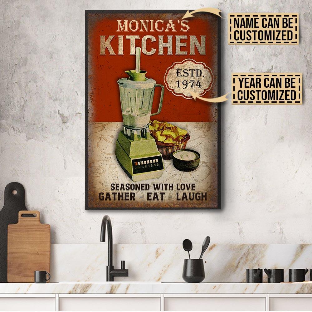 Aeticon Gifts Personalized Cooking Seasoned With Love Gather Canvas Mom Dad Gift Home Decor