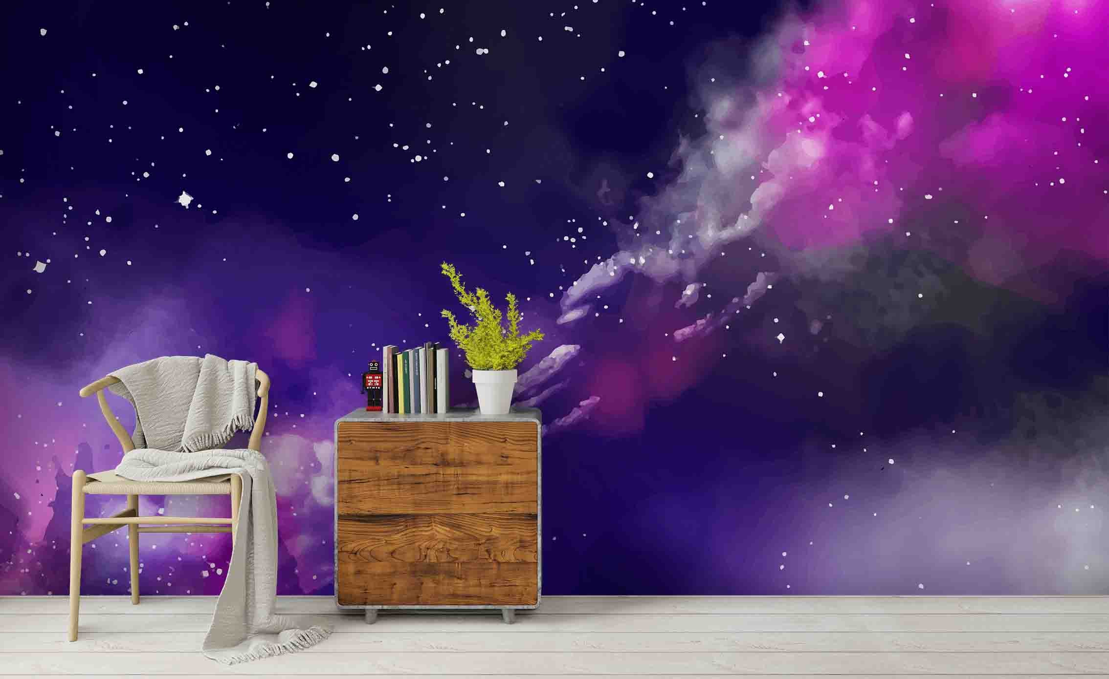 3D Starry Sky Universe Nebula Wall Mural Wallpaper Sf16