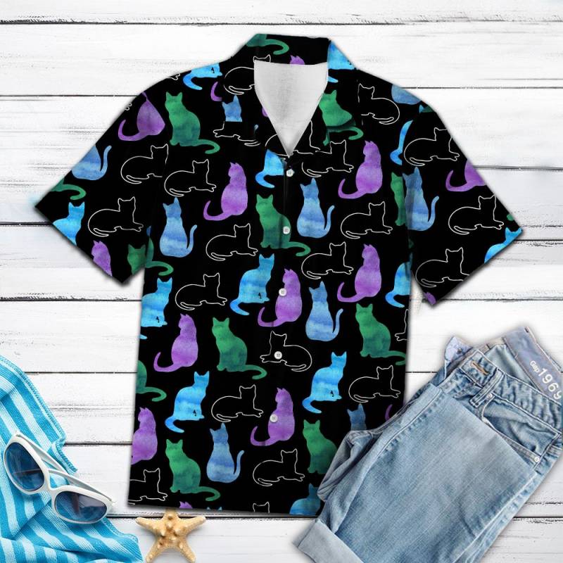 Cat Color Shadow Hawaii Shirt Ha42922