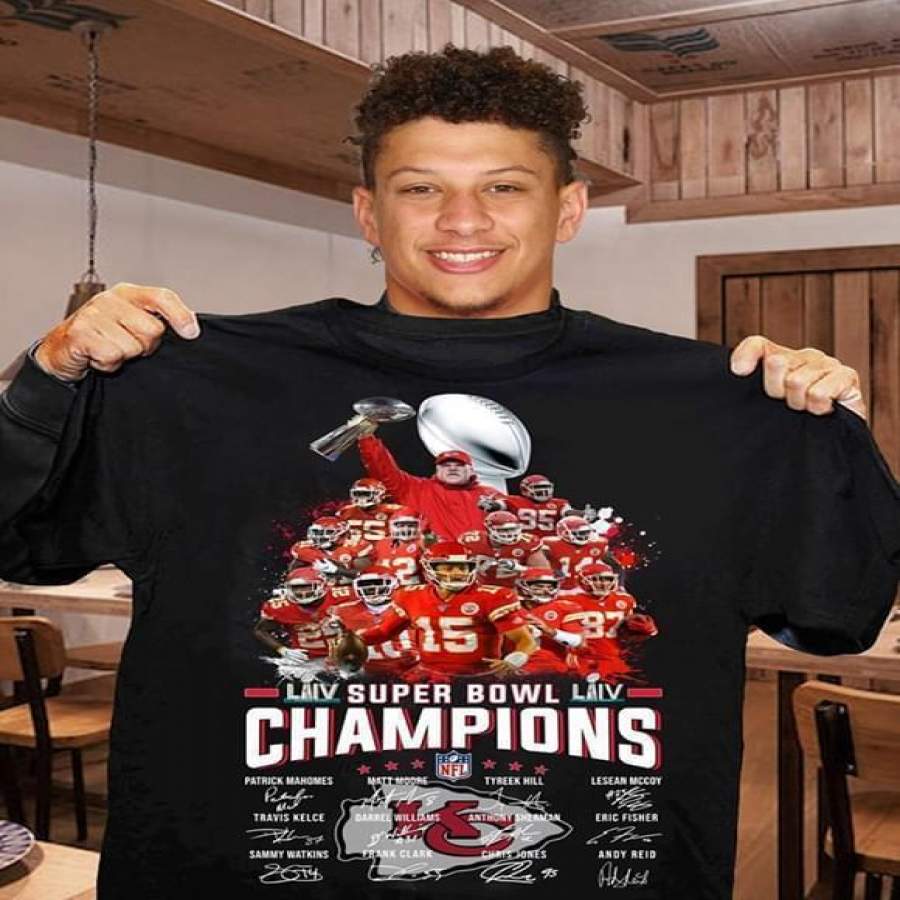 Super Bowl Champions Kansas City Chiefs All Players Signatures T Shirt Trending Funny Gift Tshirt