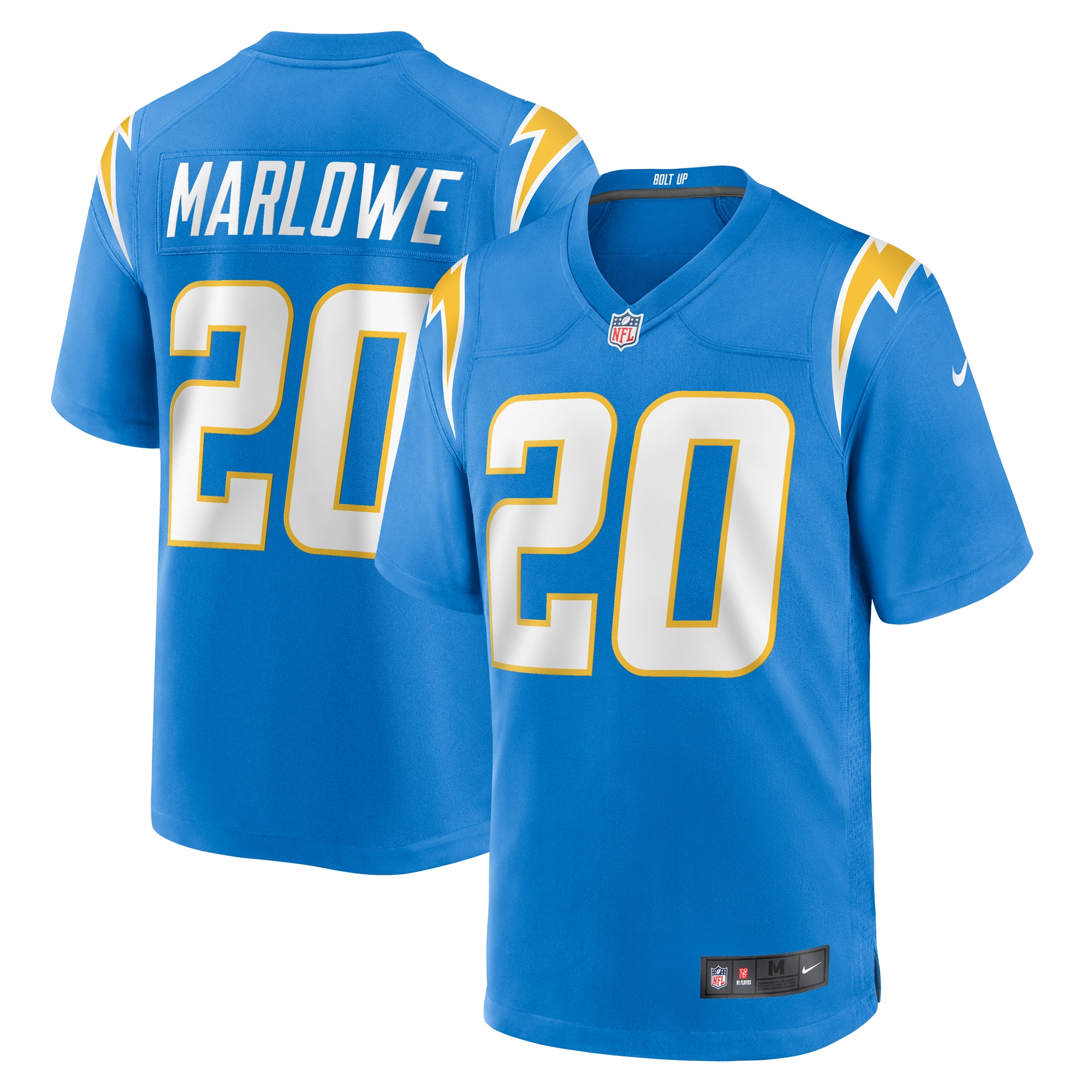 Dean Marlowe Los Angeles Chargers Team Game Jersey – Powder Blue