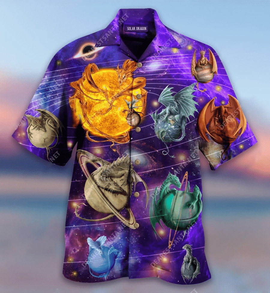 Cover Your Body With Amazing Hawaii Aloha Shirts Solar System Dragon Ha90568