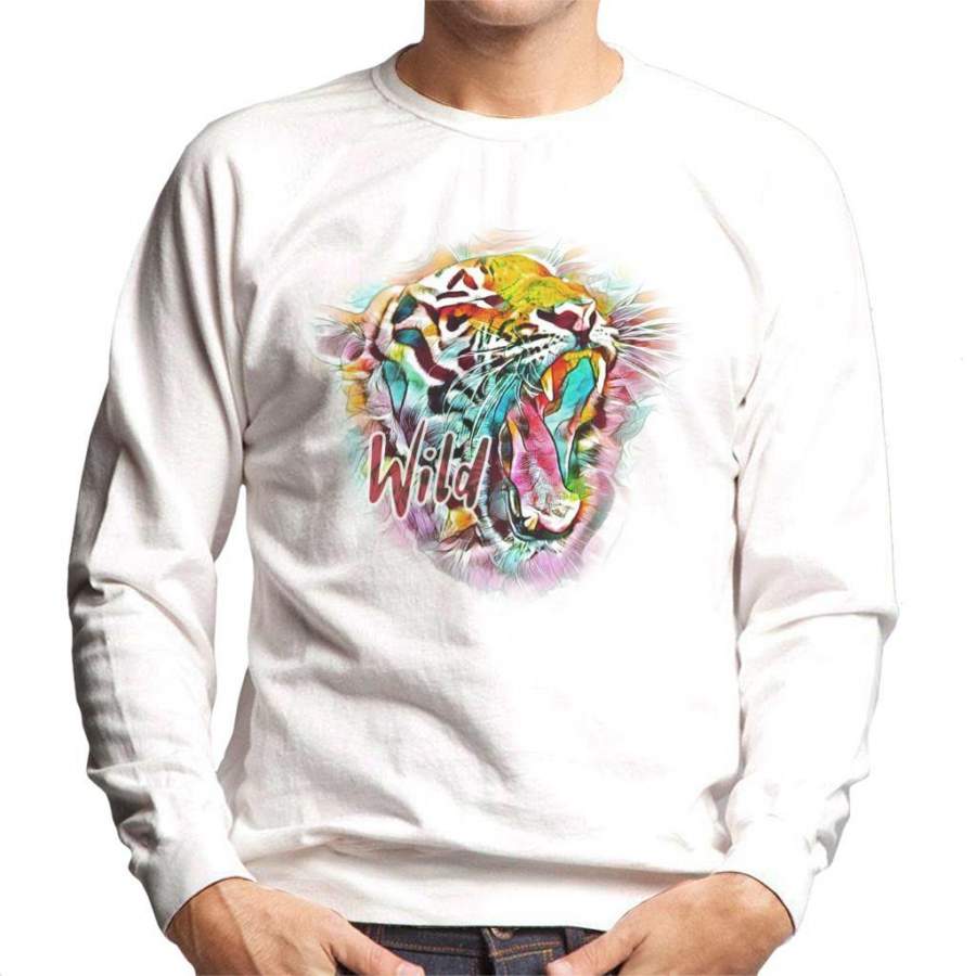 Wild Abstract Tiger Men’s Sweatshirt