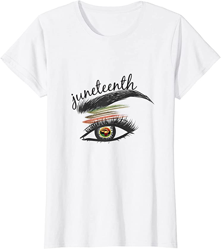 Womens Bright Eyes Juneteenth – Juneteenth Eye African American T-Shirt