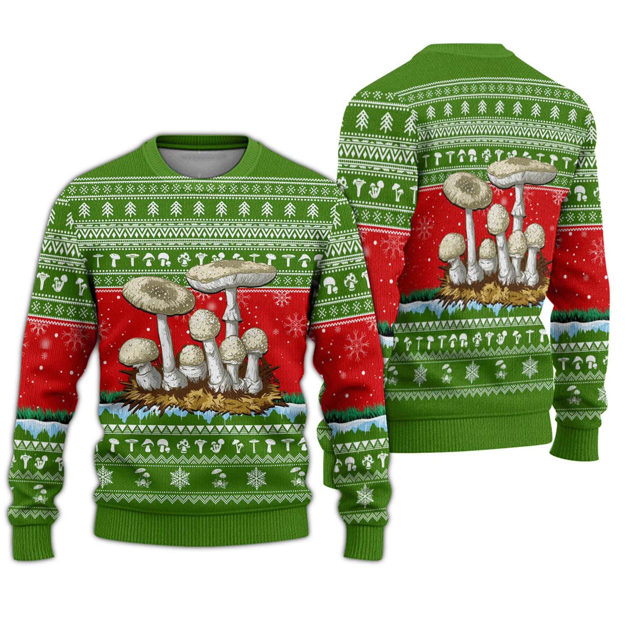 Amazing Mushroom Ugly Christmas Sweater 1612N