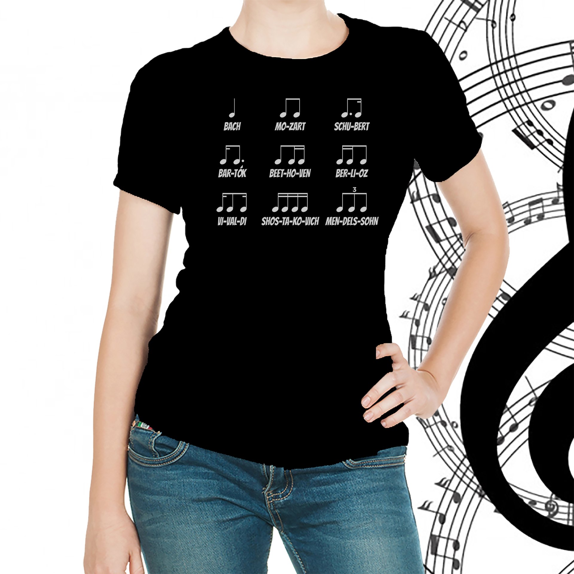 Multiple Musical Notes Unicode Character Tshirt homedecorationuse