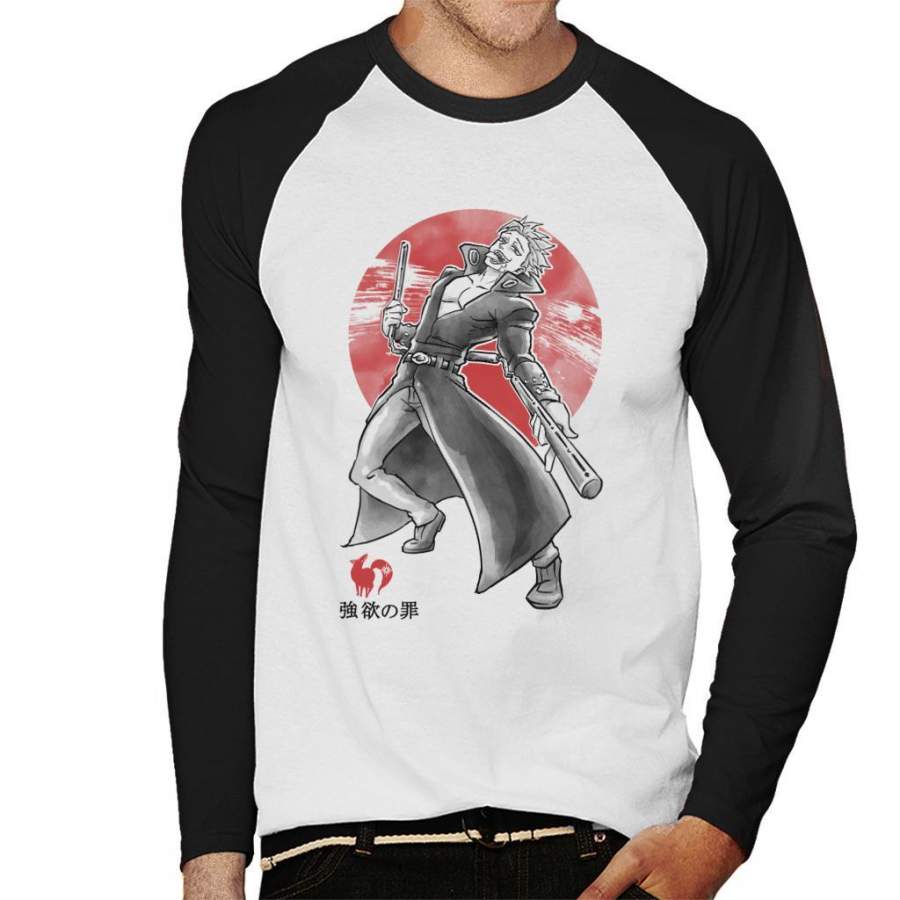 Seven Deadly Sins Fox Greed Men’s Baseball Long Sleeved T-Shirt