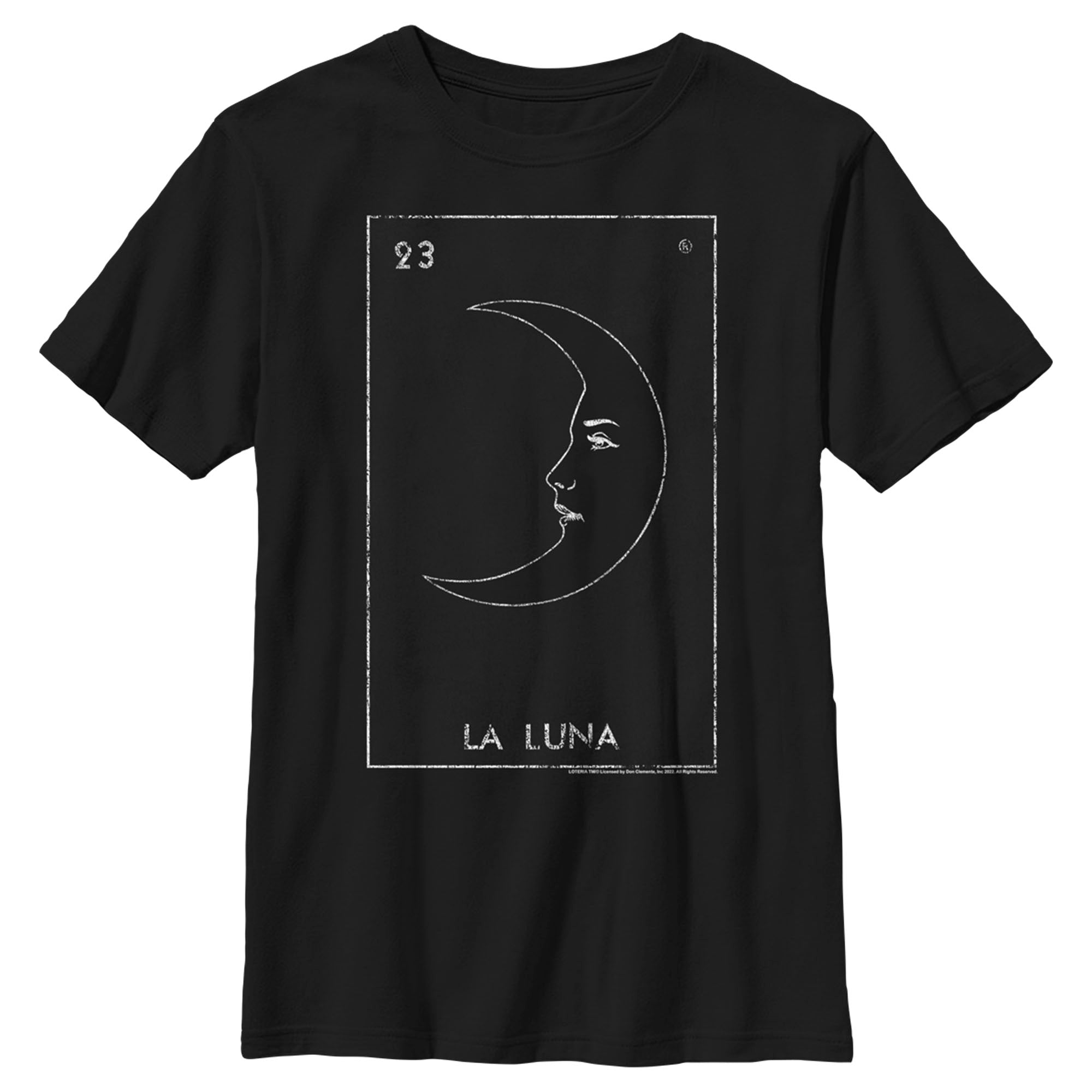 Boy’S Loteria La Luna Card Number 23 Distressed T-Shirt