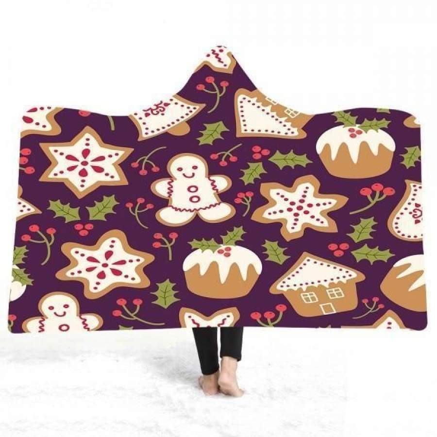 X-Mas Cookies Hooded Blanket Christmas Decoration Ideas Christmas Gift Ideas