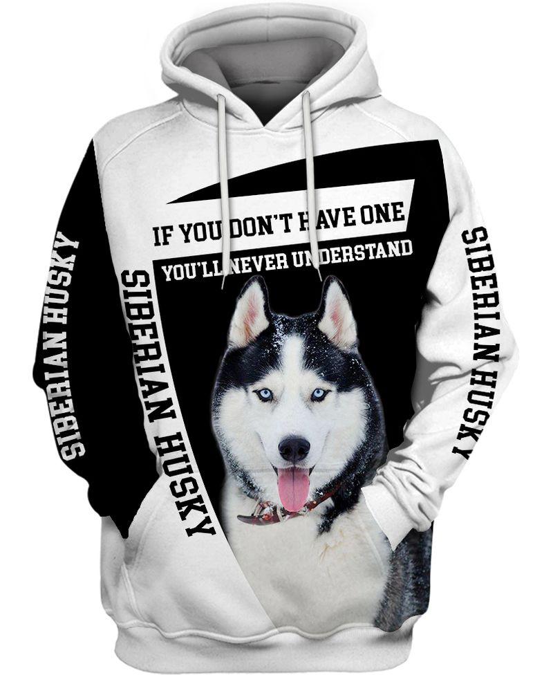 Gifts For Guys 3D Print Husky  Adult Unisex