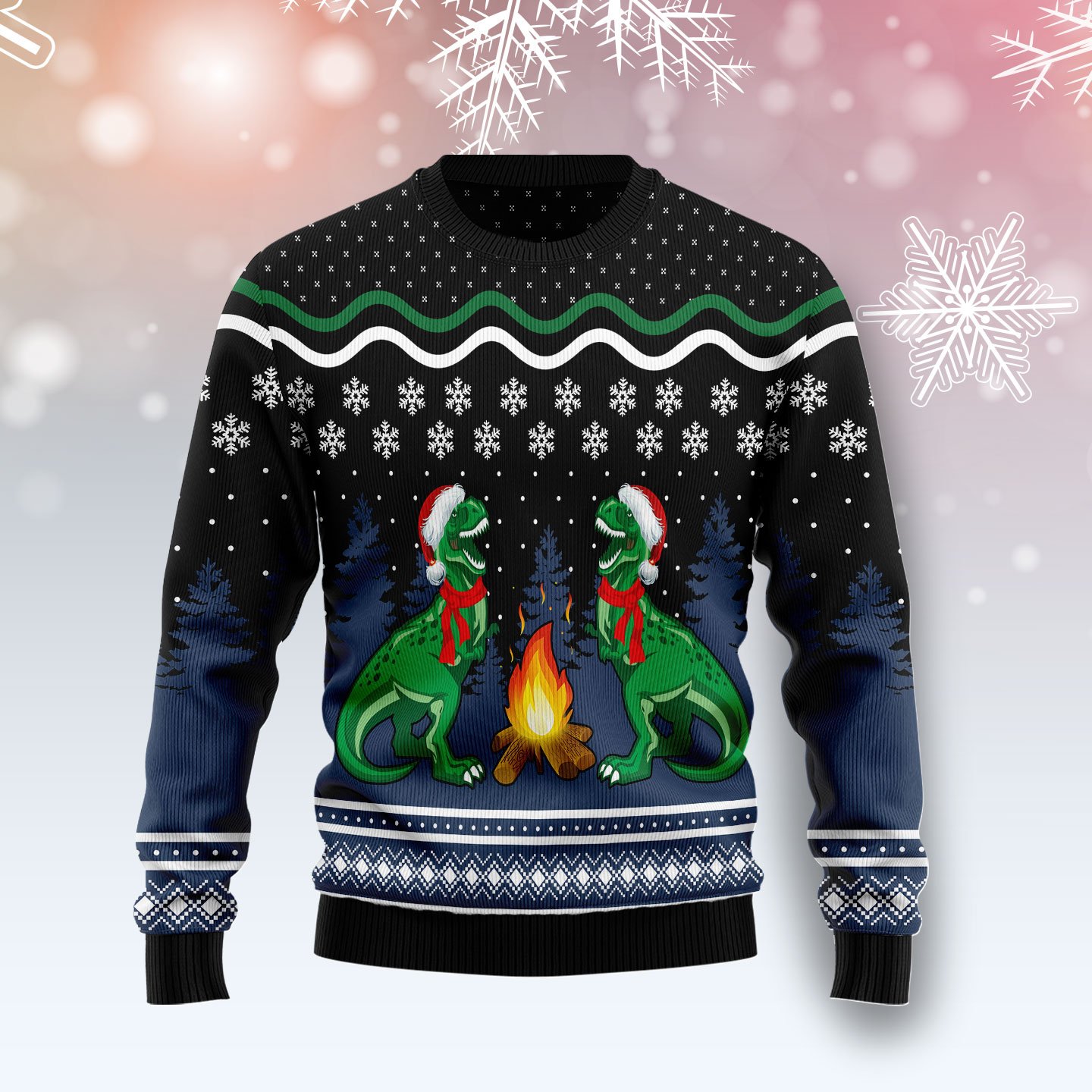 Camping T-Rex Tg51019 – Ugly Christmas Sweater