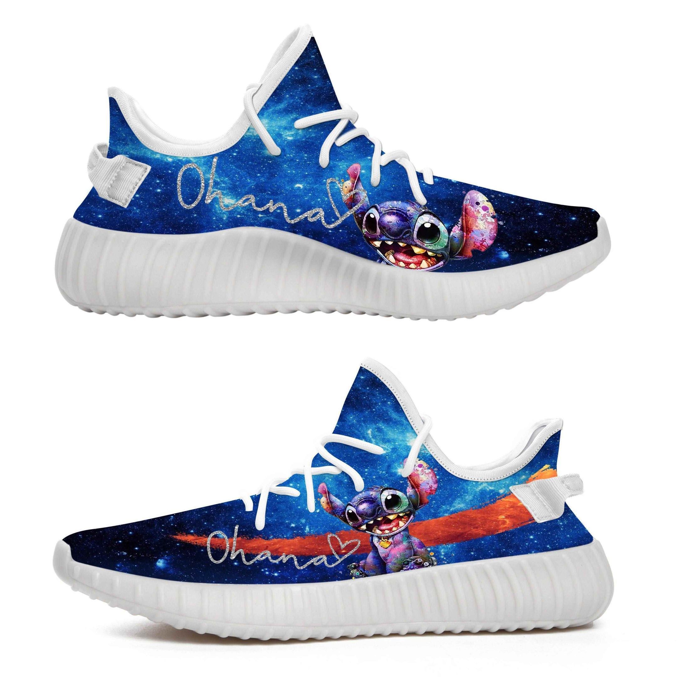 Stitch Ohana Galaxy Yeezy Boost Shoes Sport Sneakers – Yeezy Shoes