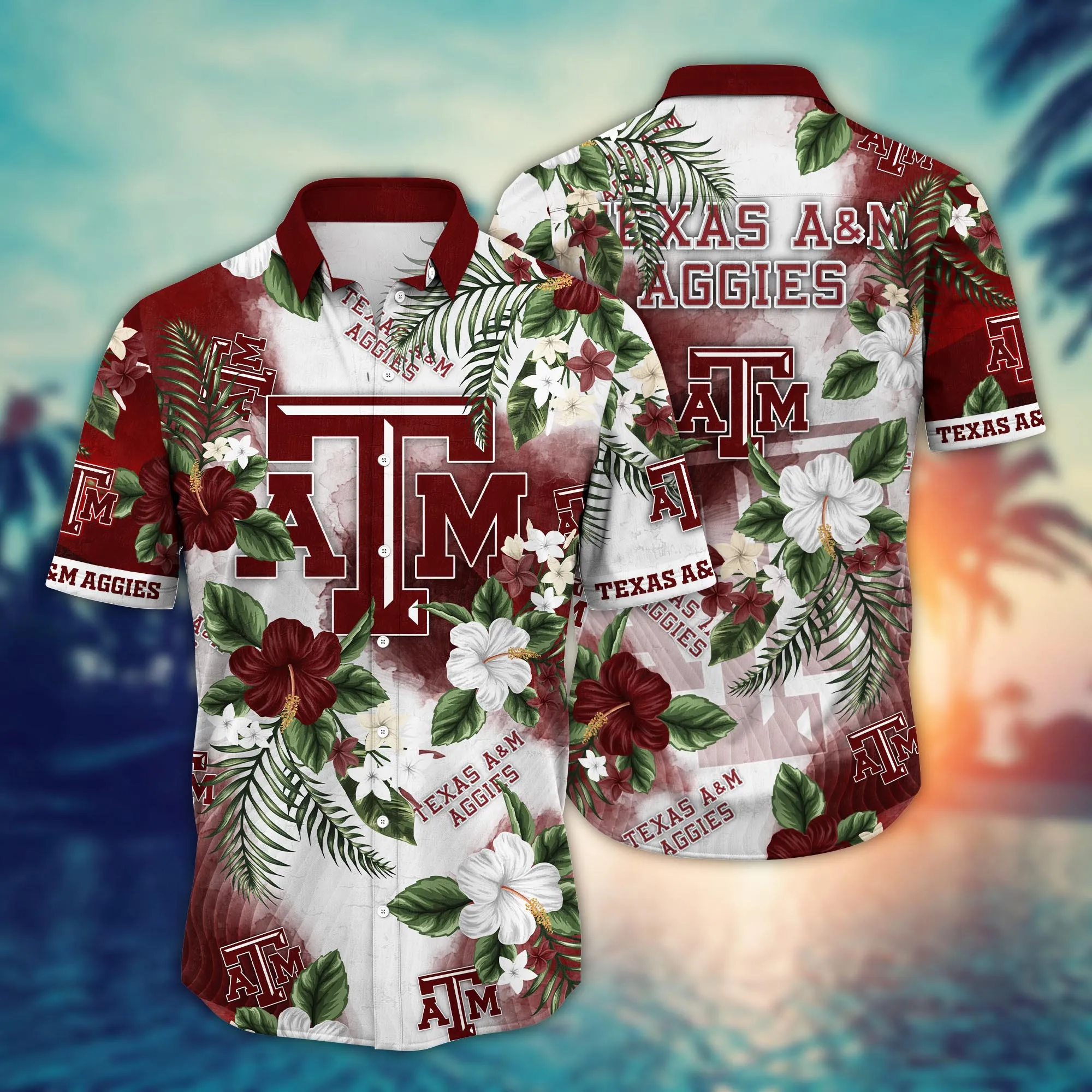 Texas A&Amp;Amp;M Aggies NCCA Hawaiian Shirt Sun-Uptime Soccer Fest Shirts