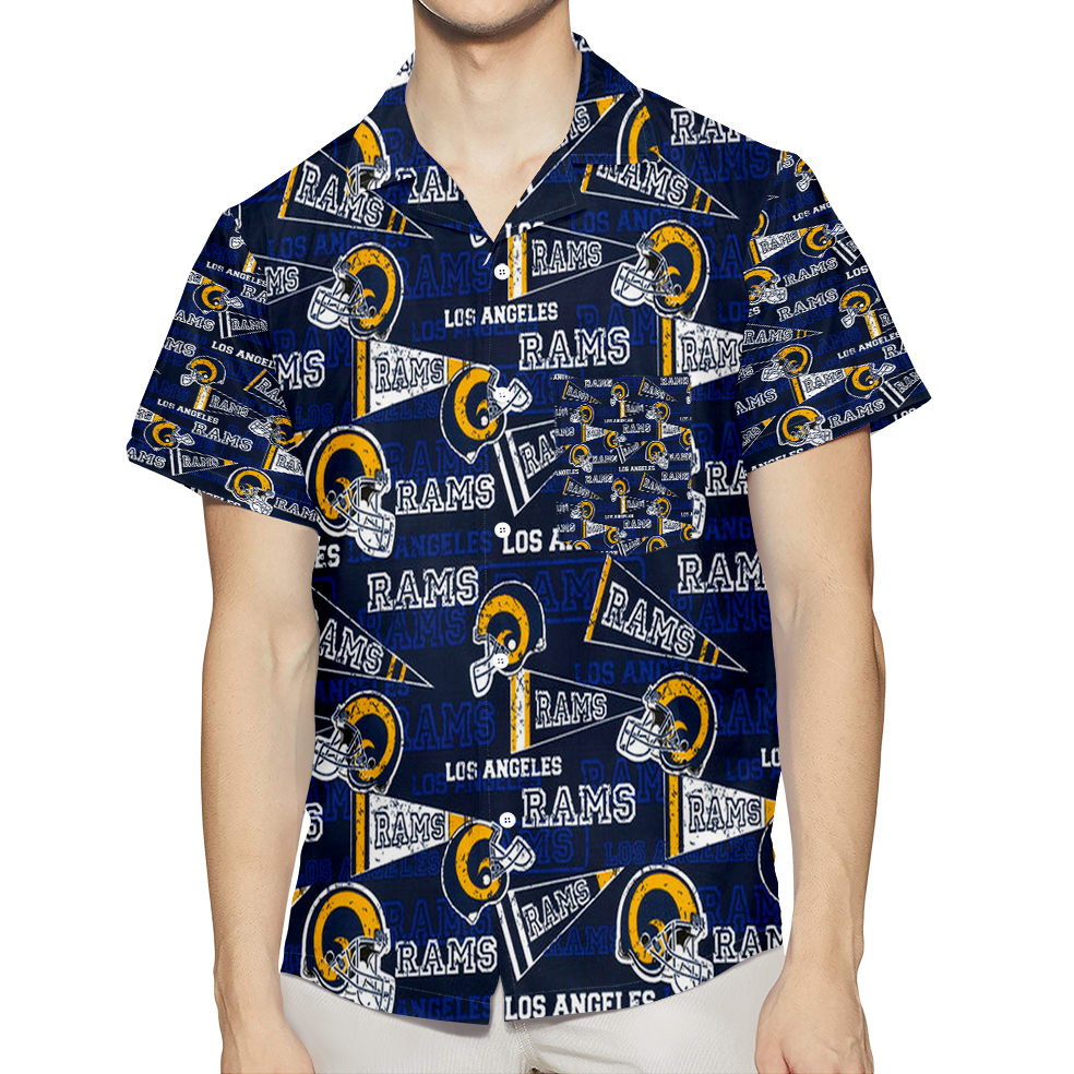 Los Angeles Rams4 3D All Over Print Summer Beach Hawaiian Shirt With Pocket