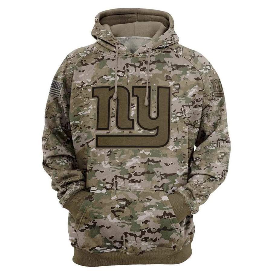 New York Giants Camo Hoodie 3D Printed