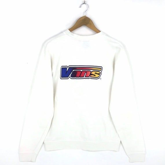 Rare Vintage Vans Shirt Spell Out Big Logo Hip Hop Style Designer Skateboard Skater Sweater Shirt