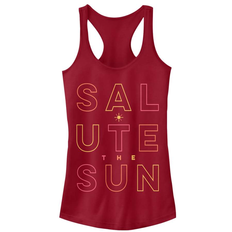 CHIN UP Junior’s Sun Salute  Racerback Tank