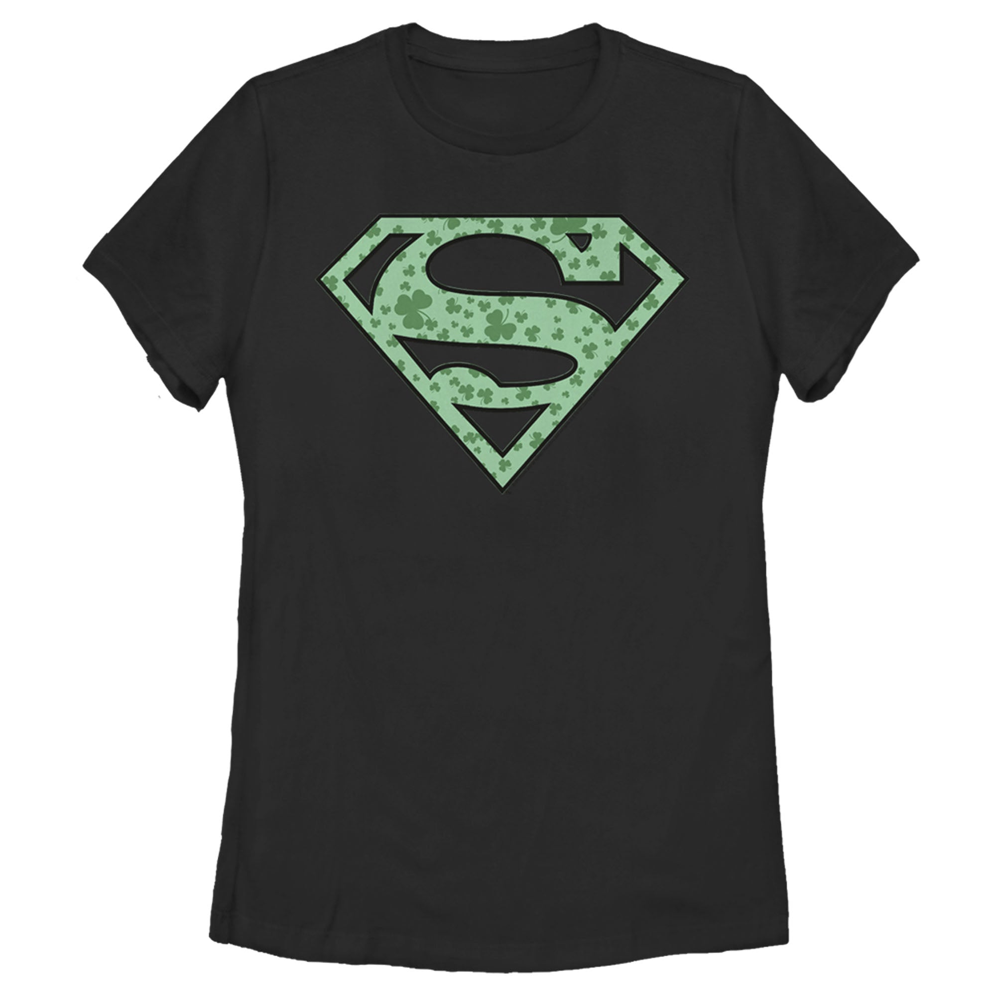 Women’S Superman St. Patrick’S Day Shamrock Logo T-Shirt