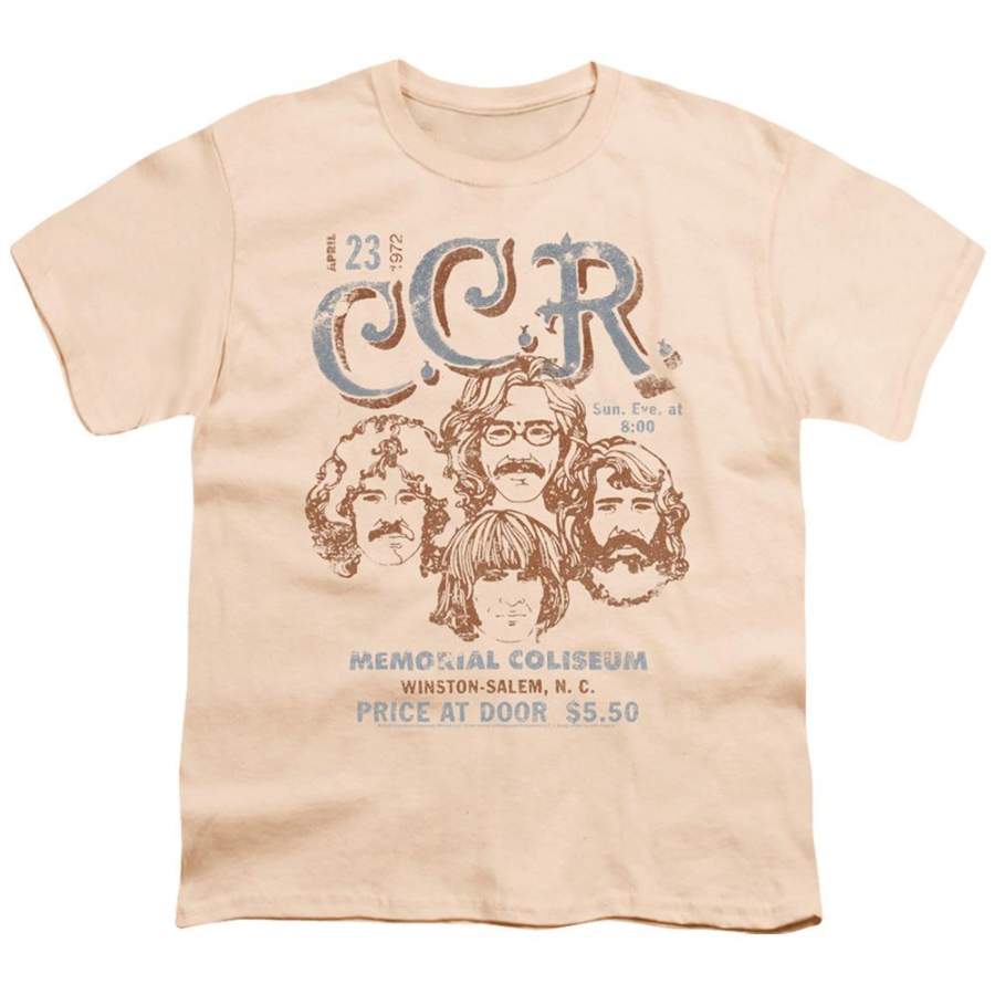 Creedence Clearwater Revivial Sketch Poster Youth 18/1 100% Cotton SS T ...