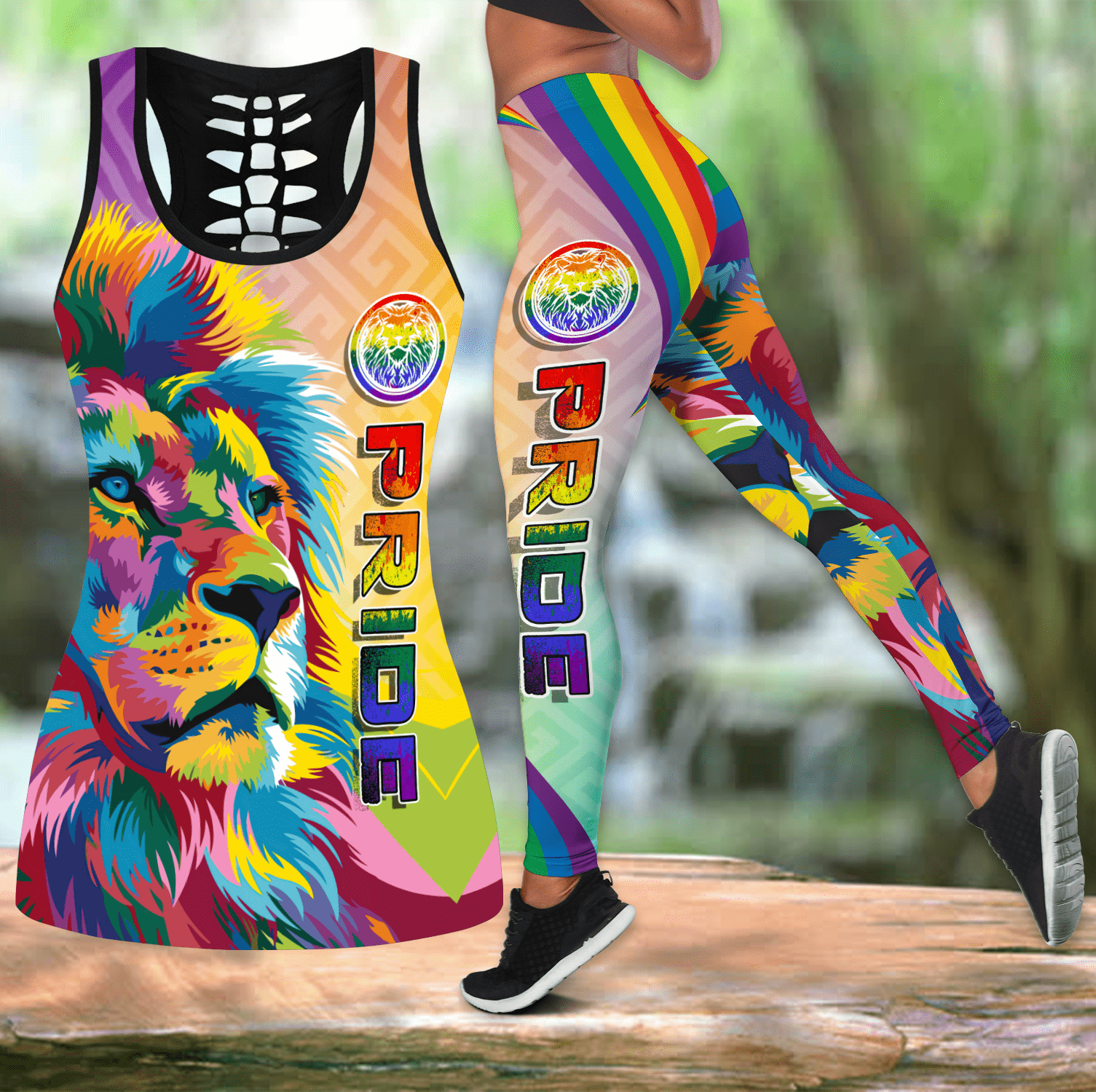 Tmarc Tee Lgbt Rainbow Pride Lion Combo Tanktop Legging