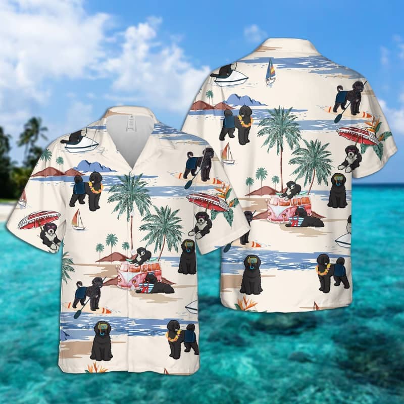 Portuguese Water Dog Summer Beach Hawaii Short Sleeve Hawaii Shirt Ha84846