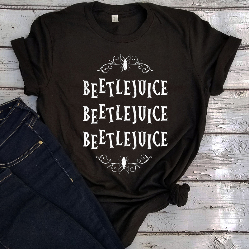 BeetleJuice BeetleJuice Women Clothes Aesthetic Classic Movie Graphic T Shirts Horror Movie Graphic Tees Winter Tops L alx