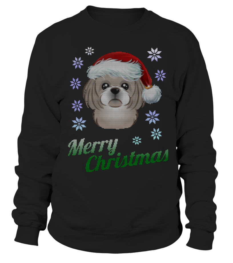 Ugly Christmas Shih Tzu, Dog T Shirts C-E5Pp